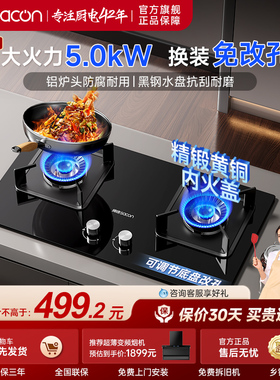 帅康3B803燃气灶家用双灶天然气猛火液化气煤气灶具以旧换新补贴