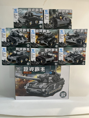 德国豹2A6主战坦克霸主军事拼装99式虎式坦克8合1积木儿童玩具男6