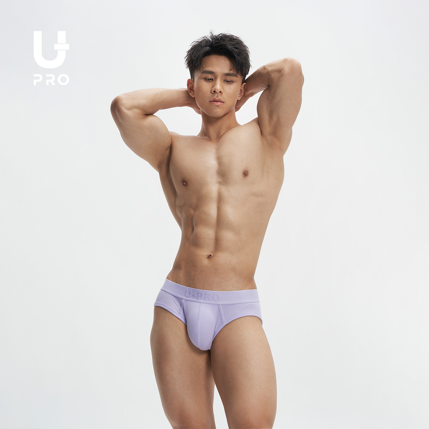 UPRO柚璞男士三角螺纹内裤紫色超柔男士内裤