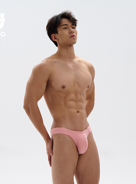 UPRO尤璞芭比粉色螺纹三角内裤男性感透气upro男士内裤高开叉