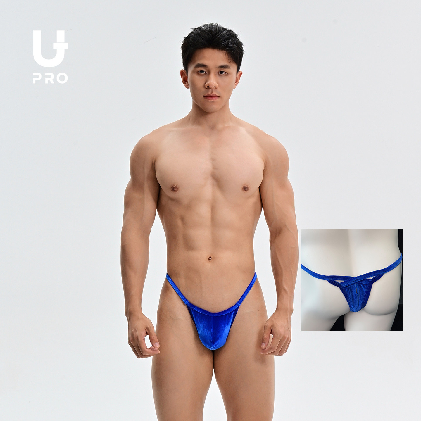 UPRO柚璞丝绒男士三角单d克莱因蓝内衣时尚性感低腰