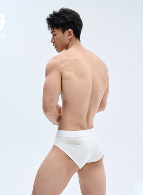 UPRO柚璞白色时尚男士三角内裤call me by your name印花内衣