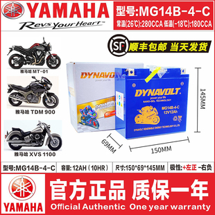 TDM900 雅马哈MT 摩托车蓄电池 XJR1300 FJR1300 01电瓶 XV1900
