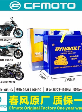 原厂春风ST狒狒150NK250NKSR400NKGT650NK/MT国宾700CLX800MT电瓶