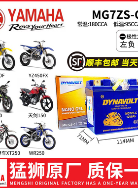 雅马哈TTR230/XT250/WR250/LX250/WR450/F/YZ450FX越野车电瓶电池