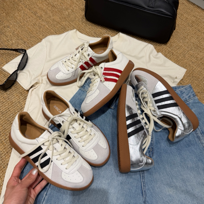 棒球队长真皮升级款脱不下来的德训鞋女2026春季新款百搭休闲板鞋