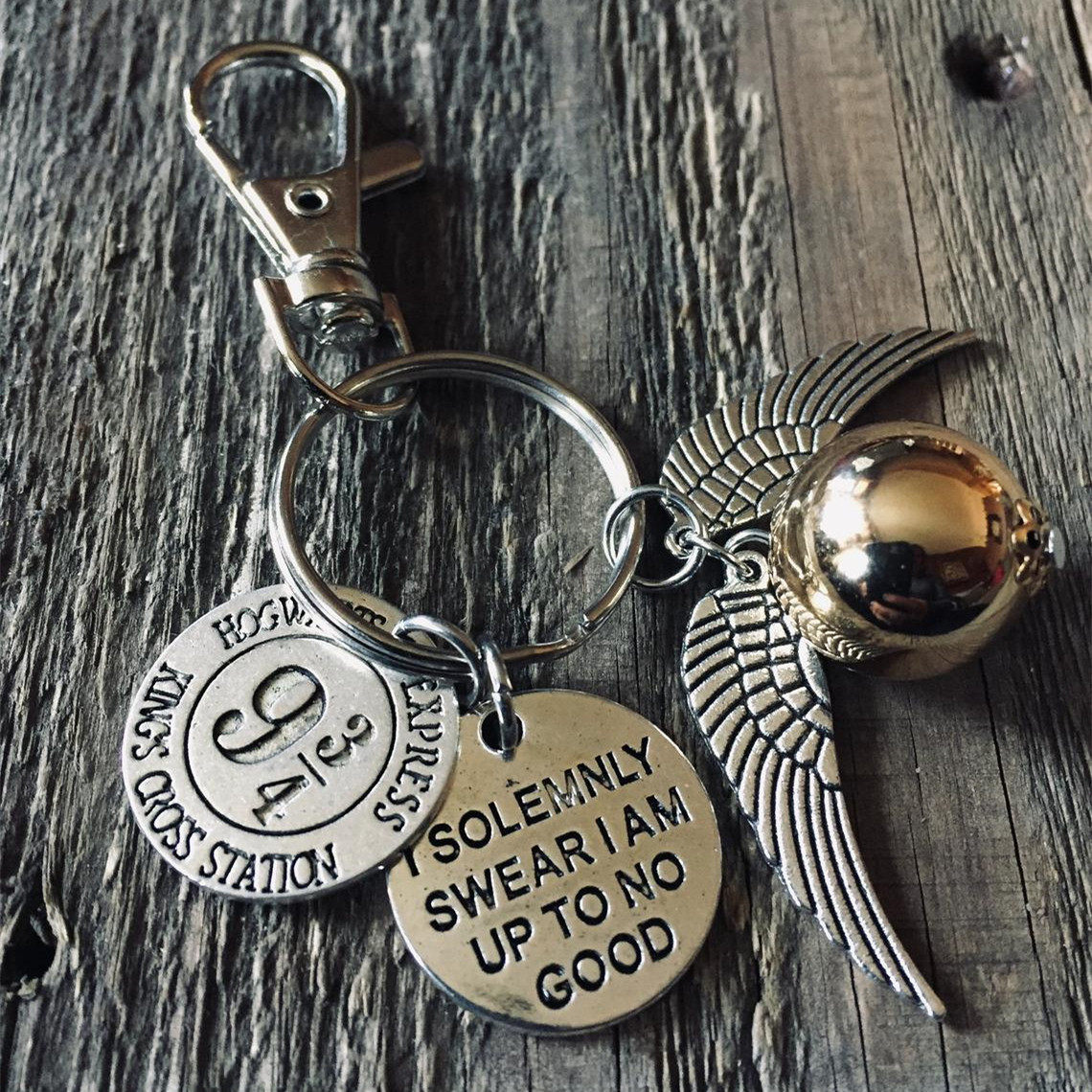 魔法学院周边新款金色飞贼钥匙扣金属挂件hp现货