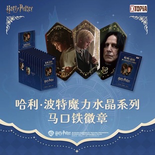 极梦岛正版哈利波特魔力水晶系列马口铁徽章盲盒斯内普马尔福双子