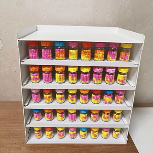 桌面文件柜信盘拼豆平替ins风办公a4抽屉式收纳盒多层储物架家用