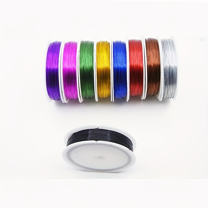 手工DIY软细铁丝0.3mm 0.4mm 0.5mm勾毛线玫瑰花材料彩色扎丝包邮