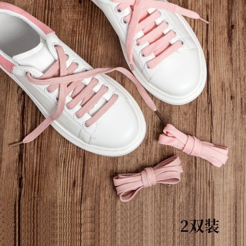 粉色纯棉扁平帆布鞋运动鞋带