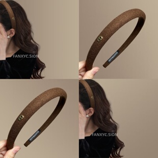 【托斯卡纳】金标字母复古简约发箍百搭气质时尚头箍日常旅行发卡