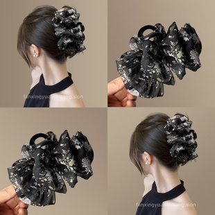 大号气质泡泡袖 鲨鱼夹 发量多后脑勺抓夹日常百搭发饰发夹2025新款