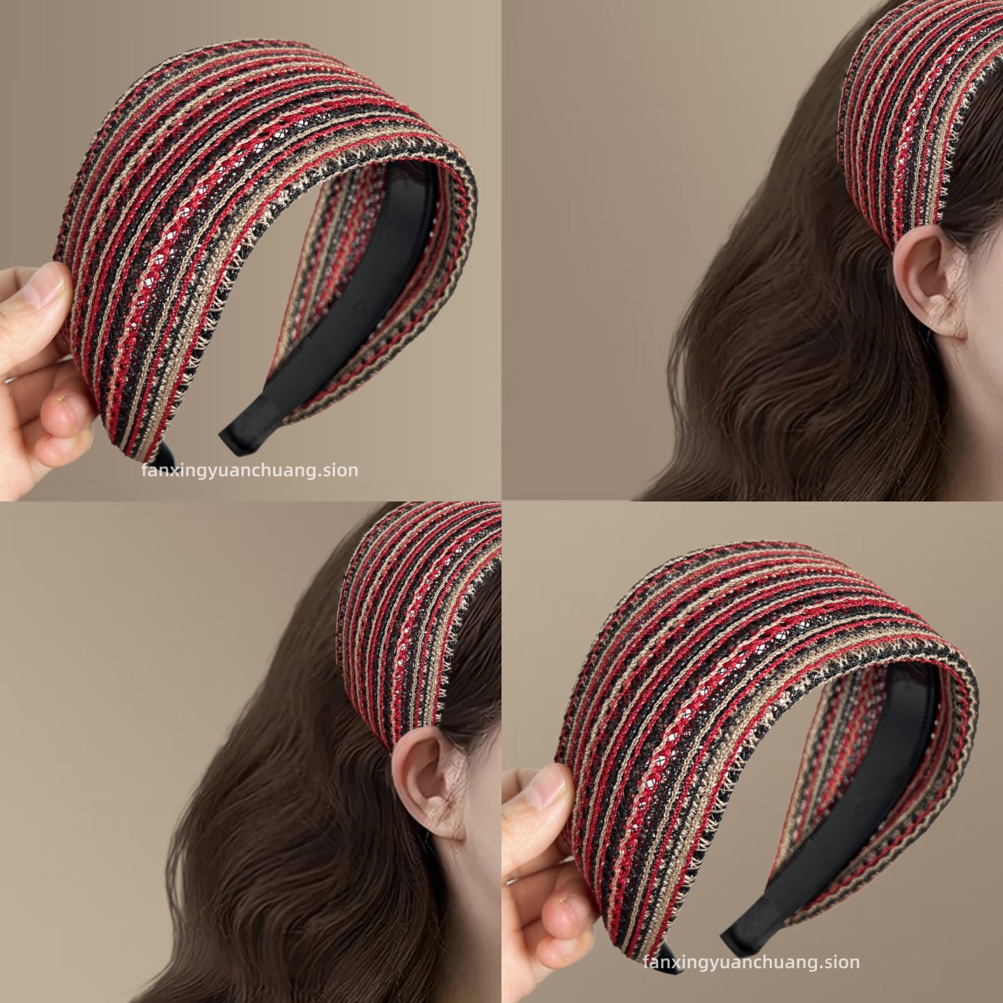 秋冬遮白发神器发箍高级感撞色