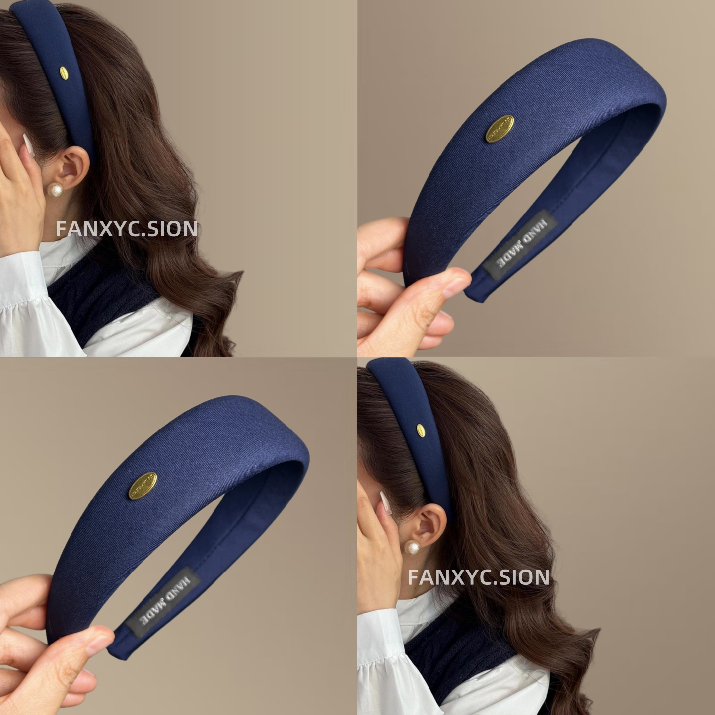 韩版时尚气质高级感宽边发