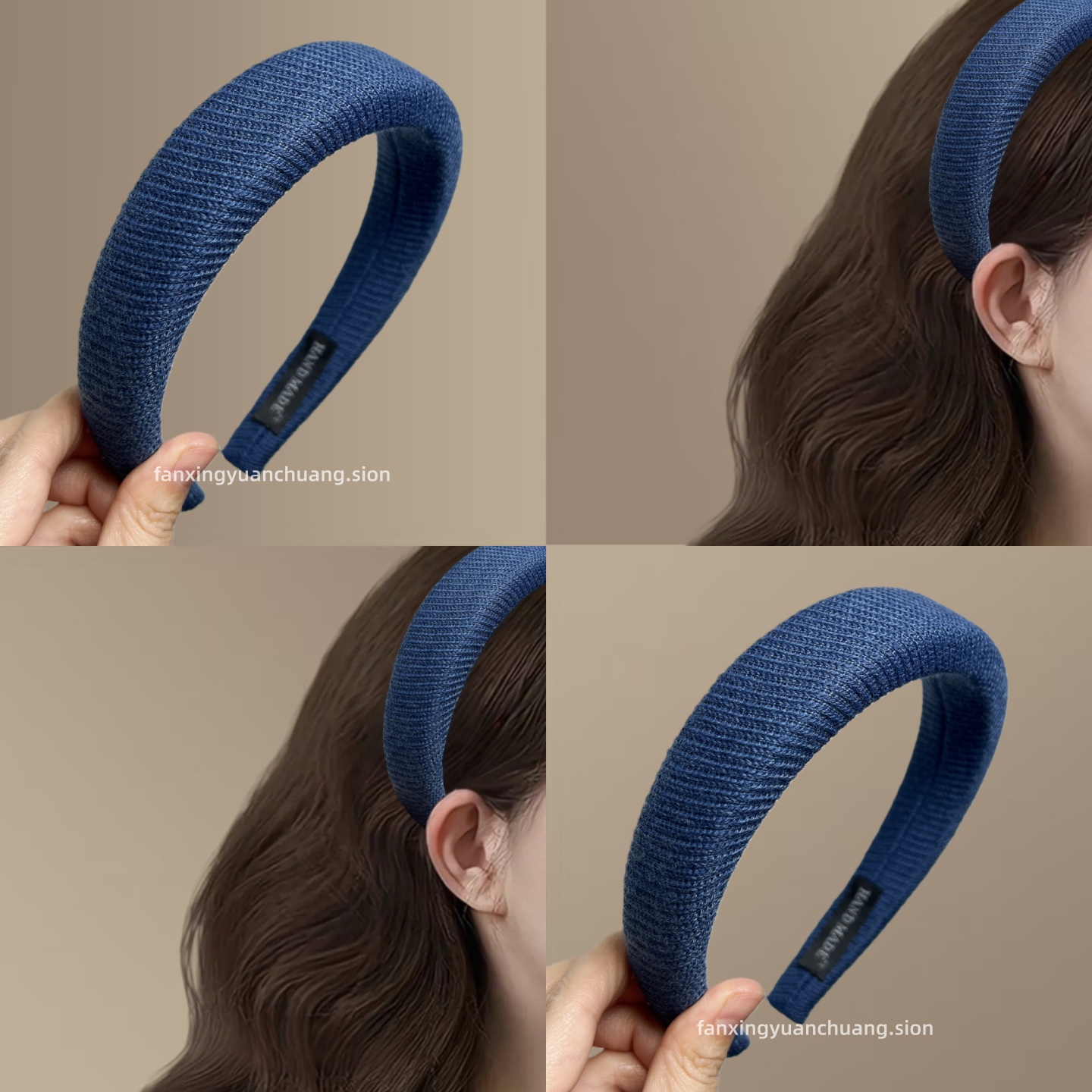 韩版简约毛线针织海绵发箍