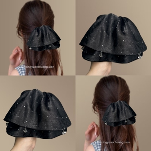 【锦瑟华年】轻奢水晶闪钻高马尾夹新款半扎发抓夹后脑勺旅行发卡