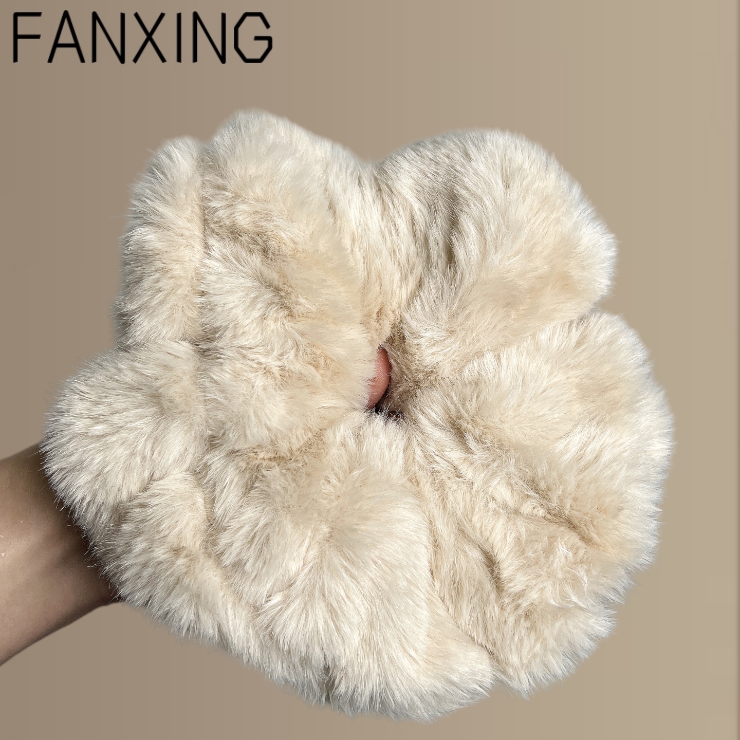 秋冬毛绒大肠发圈貂保暖舒适头绳