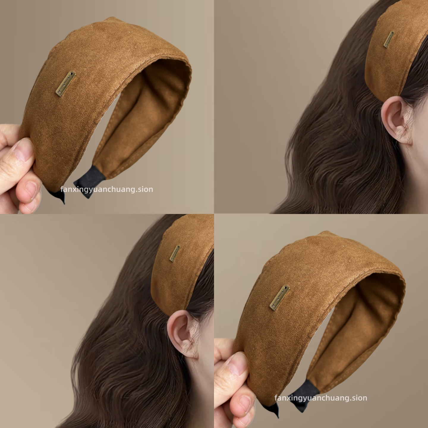 韩国ins皮质宽边港风复古发箍