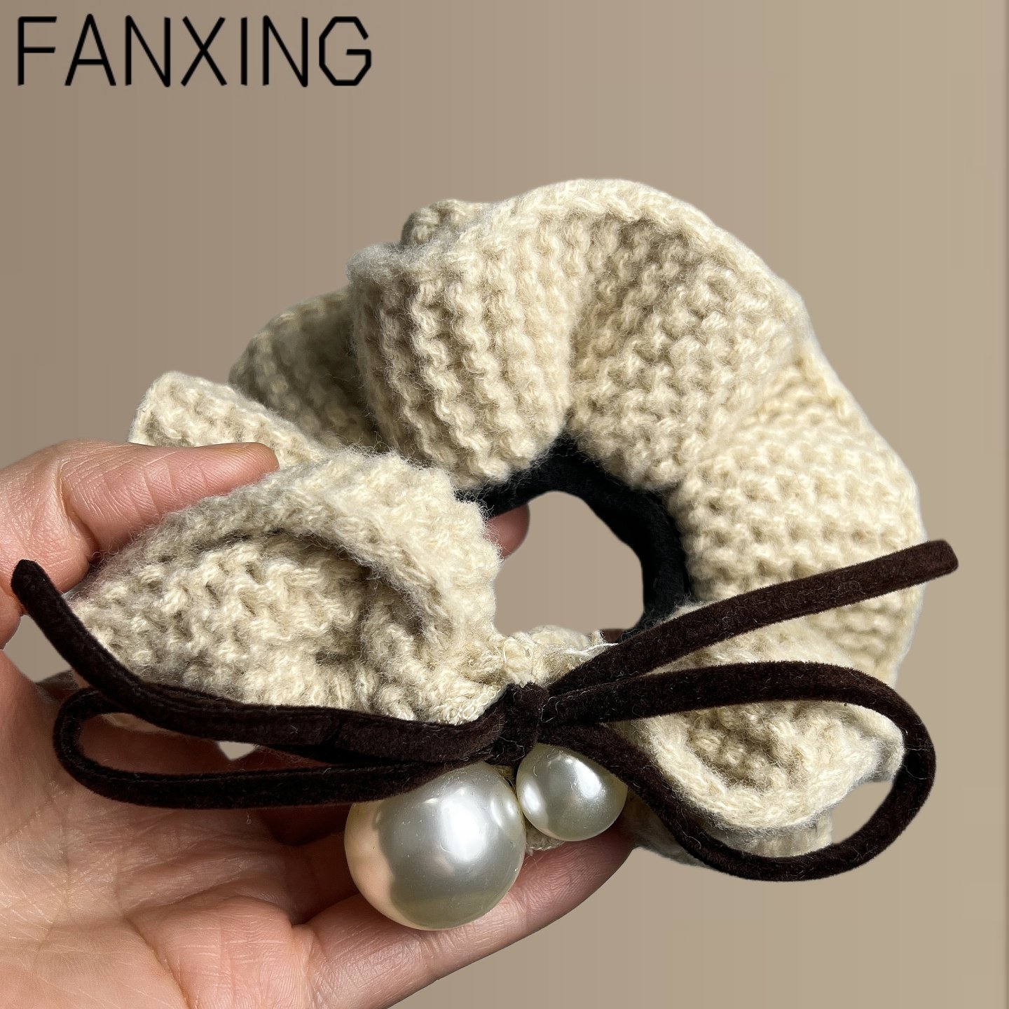 【冰露绵绵】韩系毛线珍珠蝴蝶结大肠发圈扎发绳时尚头绳旅行发卡,户外/登山/野营/旅行用品,旅行发卡,淘宝优惠券,粉丝福利购,淘宝优惠卷