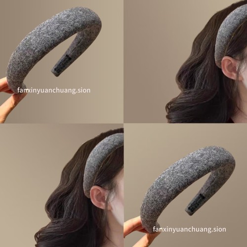 你的外出百搭神器~秋冬羊毛呢高颅顶发箍
