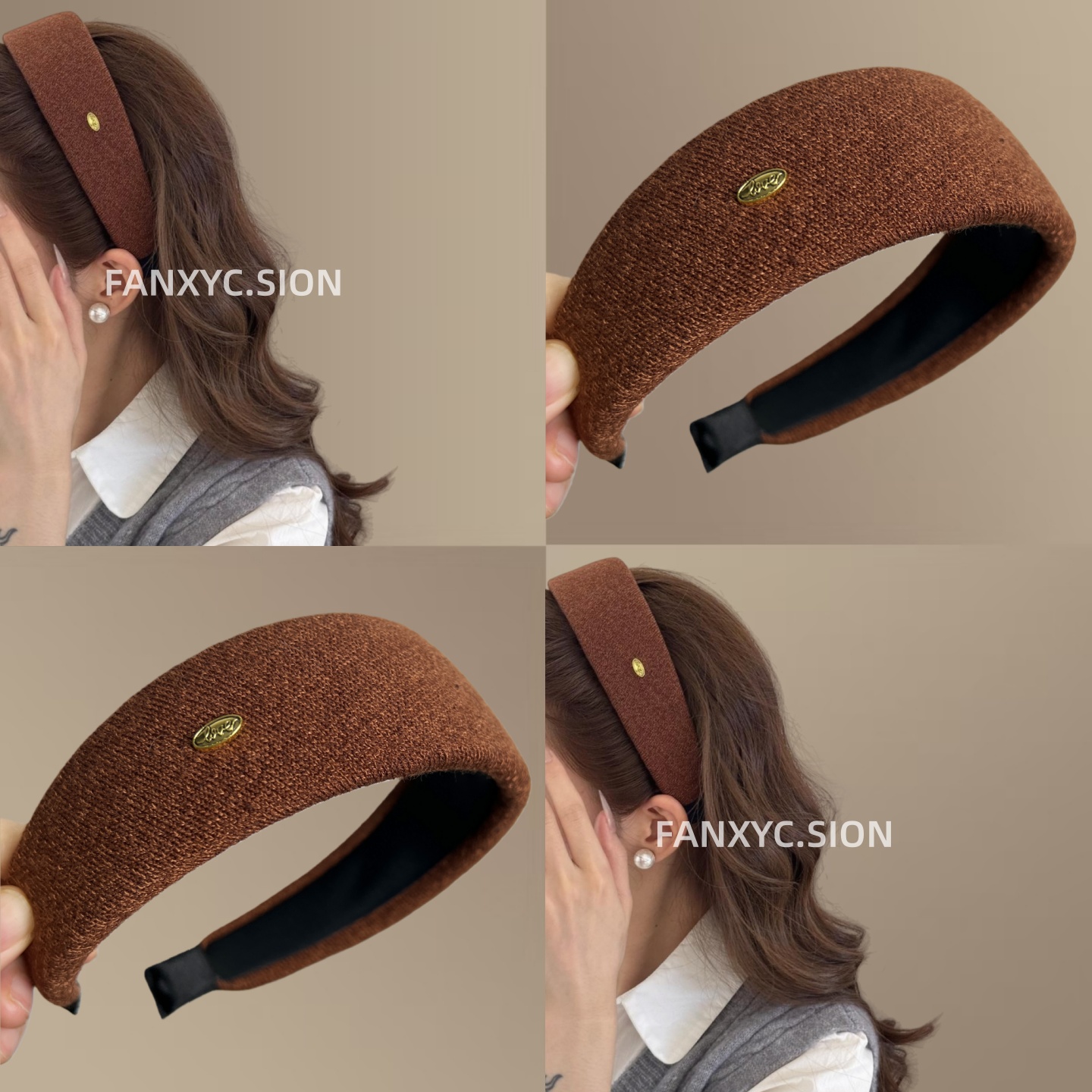 韩国秋冬针织气质高级感发箍