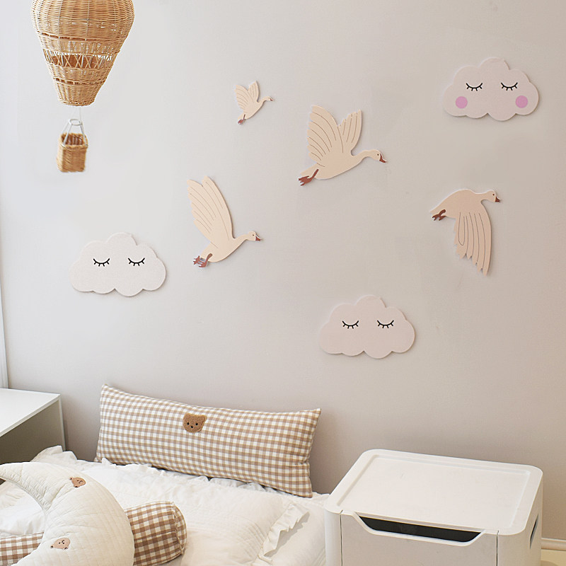 白色笑脸云朵睫毛墙贴幼儿园儿童房床头墙面墙壁房间装饰立体墙贴,家居饰品,软装墙贴,淘宝优惠券,粉丝福利购,淘宝优惠卷