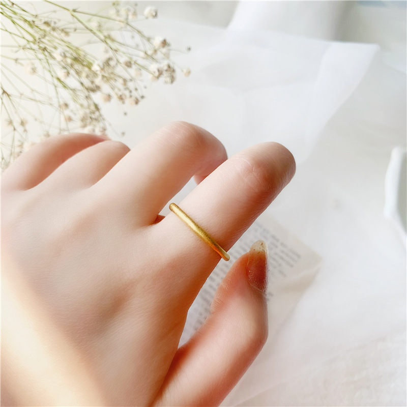 越南沙金不掉色素圈结婚仿真戒指