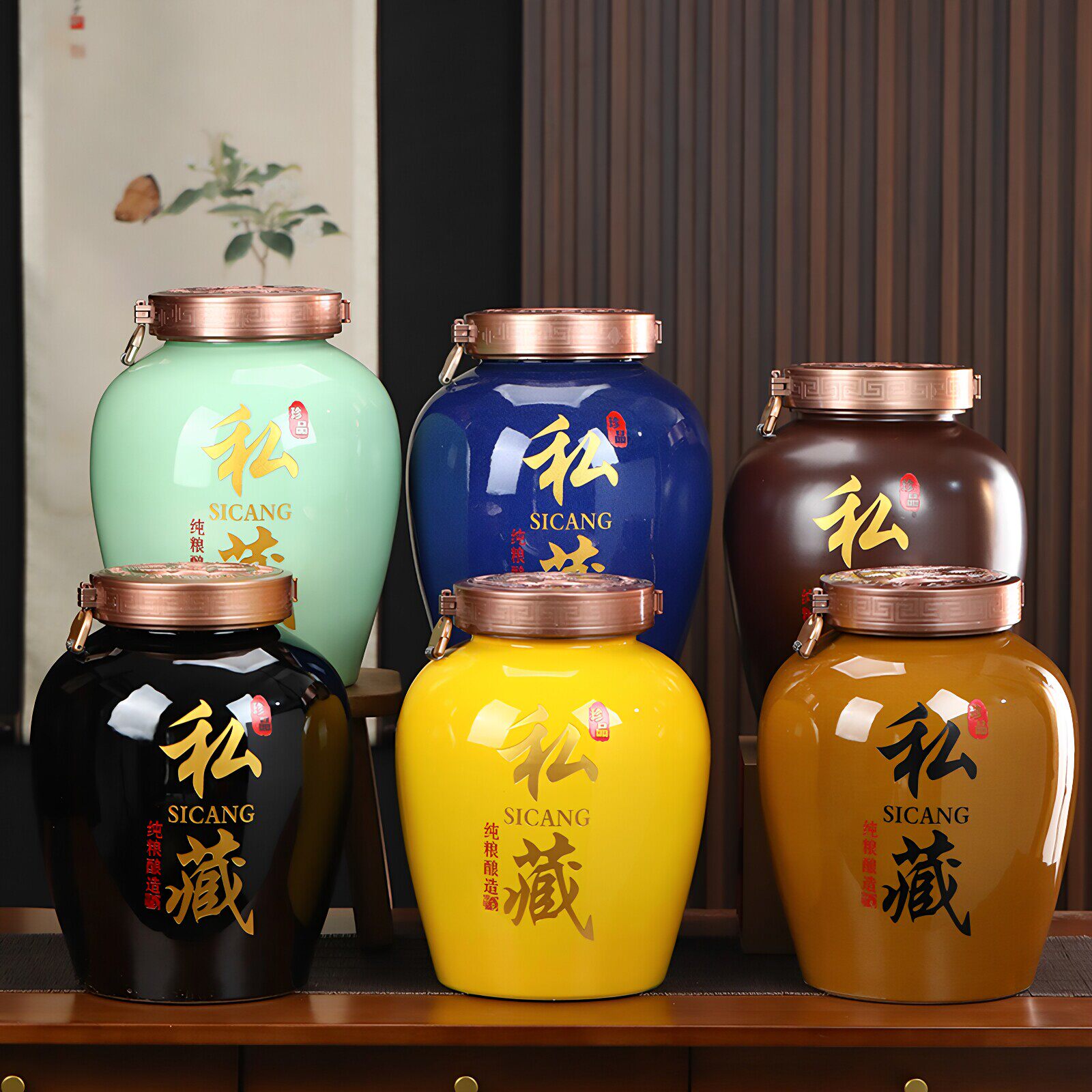 景德镇陶瓷酒坛子10/20/30/50/100斤家用酒瓶酿酒缸窖藏酒罐定制