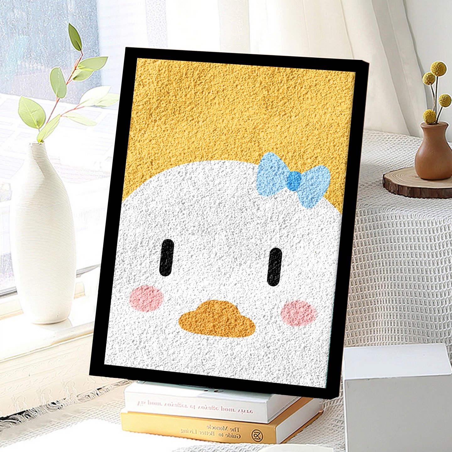 可爱鸭鸭纸浆画DIY手工材料包