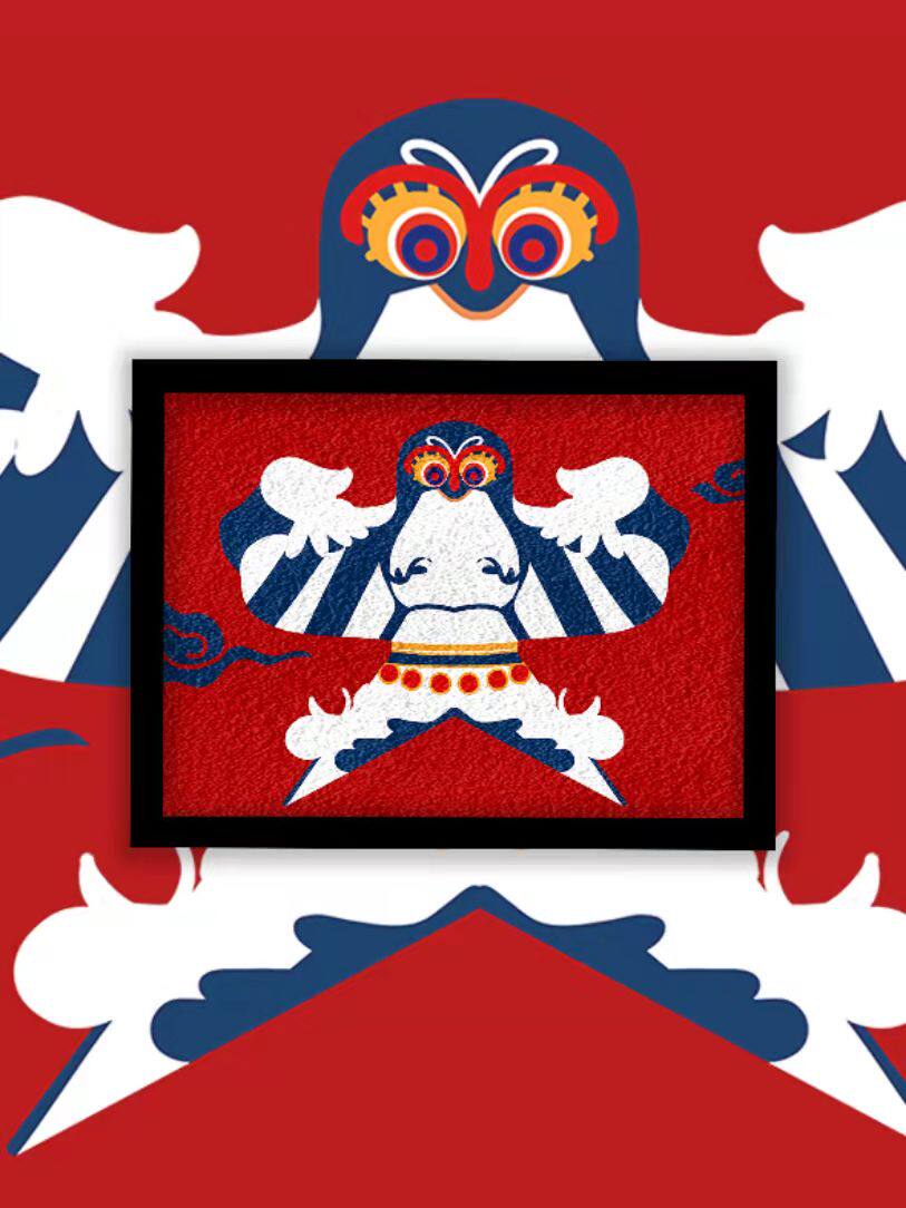 传统纸鸢多彩风筝创意画弘扬传统文化自信环保装饰纸浆画包邮
