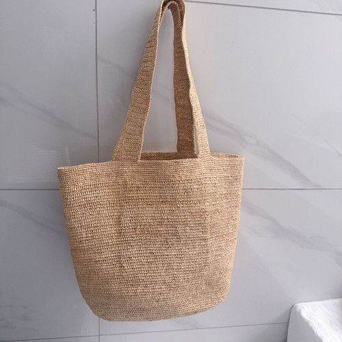 拉菲草编织包手工编织托特包百搭休闲包包静奢简约手提包