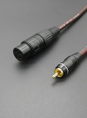 莲花转卡农公/母功放音 调音台 效果器音频线 RCA转卡农打碟机线