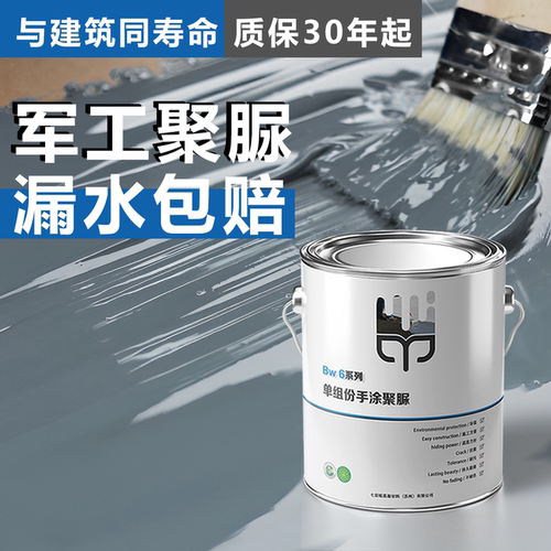 屋顶墙面防水补漏聚脲涂料胶易刷