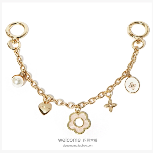 Золотая металлическая подвеска из жемчуга, 11 года, 30см, в цветочек