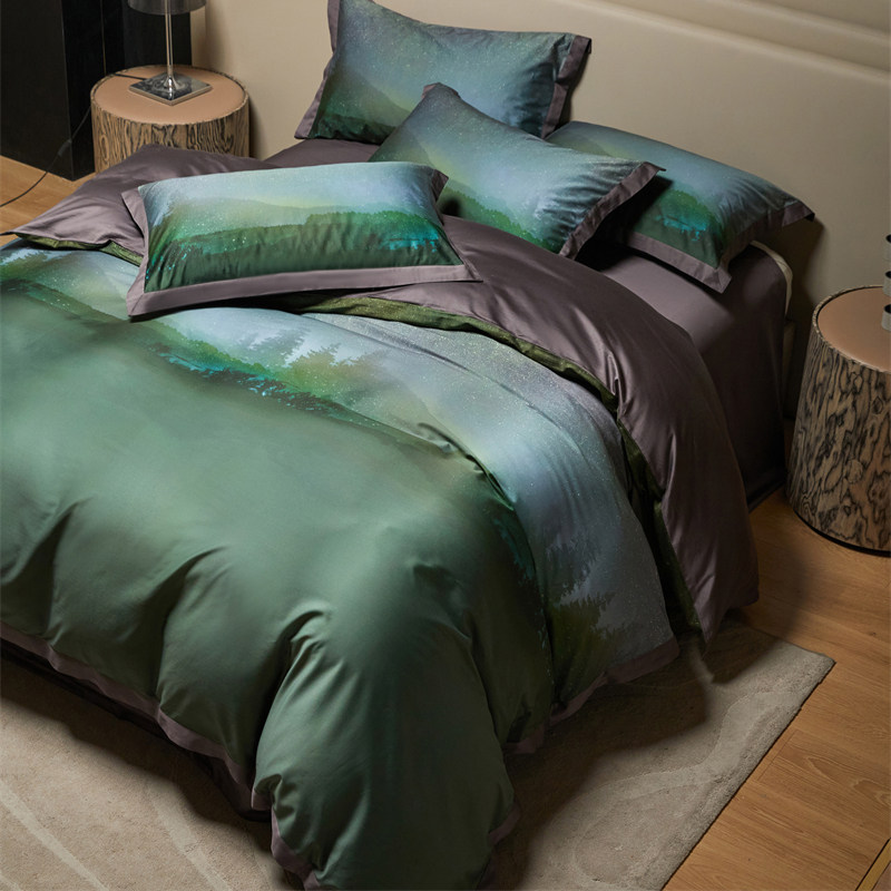 高级感100S长绒棉亲肤裸睡四件套