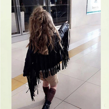 欧美ins爆款 女童皮衣夹克流苏男女宝宝机车外套潮2019春秋装 新款