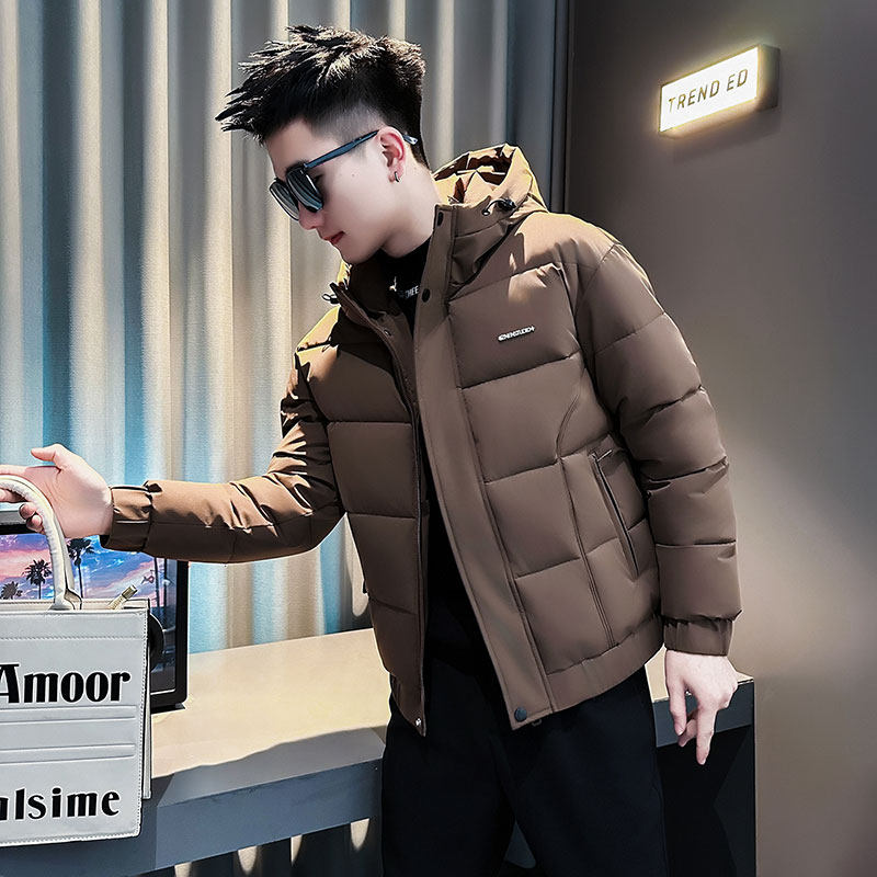 F224-P138控178社会小伙立领棉衣外套潮流修身棉服男咖1，男装棉衣，电商A346