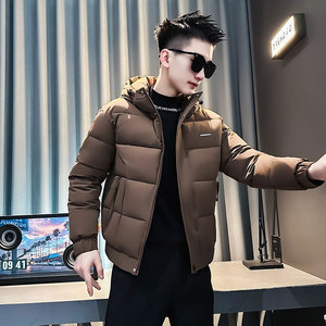 F224-P138 控178 社会小伙立领棉衣外套潮流修身棉服男 咖1图片