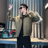 J241-P98控138秋装新款社会小伙店主风潮男夹克外套卡其1，男装夹克，电商A346