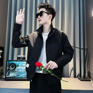 社会小伙店主风潮男夹克外套 J229 新款 P98控138 黑2 春装