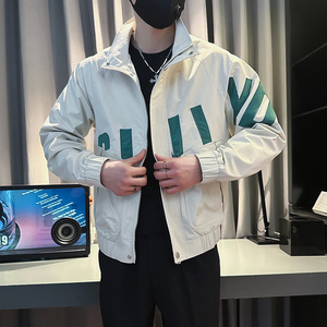 J171-P98控138 春装新款社会小伙店主风潮男夹克外套 米2，男装夹克，电商A346