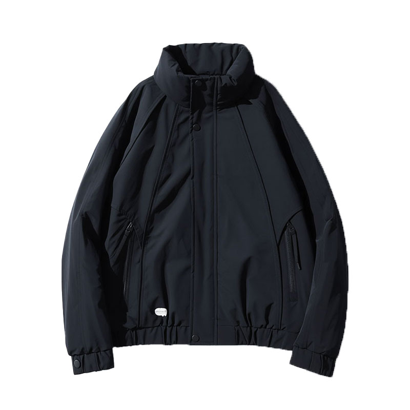 F211-P138控178社会小伙立领棉衣外套潮流修身棉服男黑1,男装棉衣,电商A346