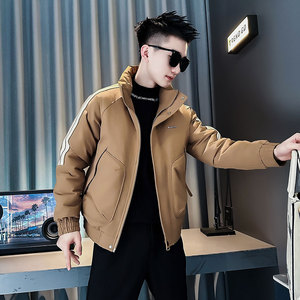 F225-P138 控178 社会小伙立领棉衣外套潮流修身棉服男 黄1图片