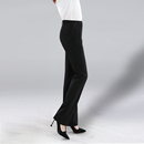 加绒春秋冬免烫 女高腰垂感黑色上班工作显瘦正装 职业直筒西装 裤