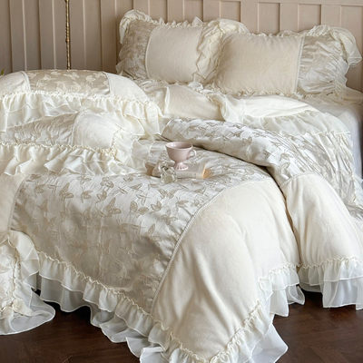 许愿池少女︱法式冬牛奶绒四件套