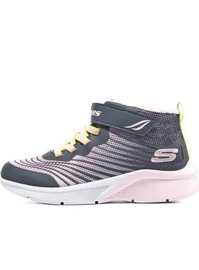 Skechers斯凯奇女童冬加绒保暖高帮魔术贴运动鞋休闲短靴303070L