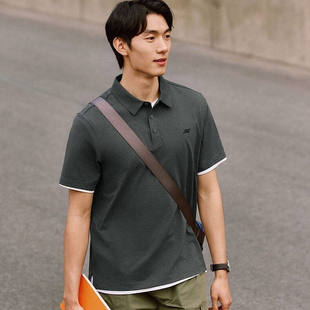 Skechers斯凯奇夏季男士吸湿速干简约百搭短袖POLO衫P226M183