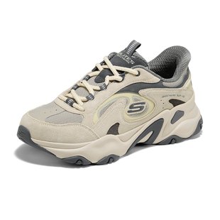 Skechers斯凯奇2025秋季男士厚底时尚潮流绑带休闲运动鞋232417
