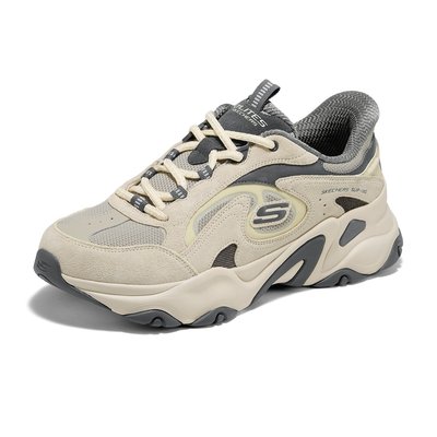 Skechers斯凯奇2025秋季男士厚底时尚潮流绑带休闲运动鞋232417
